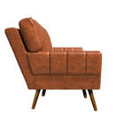 Poltrona Sala Pé De Madeira Anitta Sintético Pu Nozes D03 - D