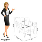 Poltrona Sala Pé De Madeira Anitta Sintético Pu Nozes D03 - D