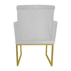Poltrona Sala Recepção Klara Base Dourada Suede - Estopar - S