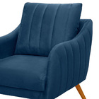 Poltrona Salem Veludo Pés Palito Castanho K01 - D'rossi - Azu