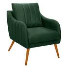 Poltrona Salem Veludo Pés Palito Castanho K01 - D'rossi - Ver