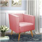 Poltrona Sara Linho Pés Palito Castanho - D'rossi - A106 Whis