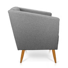 Poltrona Sara Linho Pés Palito Castanho - D'rossi - A26 Grafi