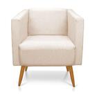 Poltrona Sara Linho Pés Palito Castanho - D'rossi - A27 Areia