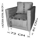 Poltrona Sara Suede Aço Industrial Turquesa