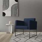 Poltrona Sara Suede Azul Marinho