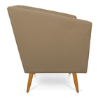 Poltrona Sara Suede Pés Palito Castanho - D'rossi - Marrom Ra