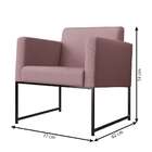 Poltrona Sara Suede Rosa Claro