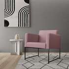 Poltrona Sara Suede Rosa Claro