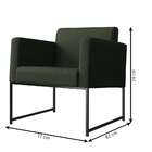 Poltrona Sara Suede Verde