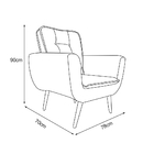 Poltrona Saturno Para Sala De Estar Quarto Escritório Tecido