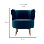 Poltrona Savana Veludo Azul