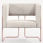 Poltrona Scarlett D02 Base De Aço New Cobre Couríssimo Marrom