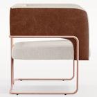 Poltrona Scarlett D02 Base De Aço New Cobre Couríssimo Marrom