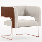 Poltrona Scarlett D02 Base De Aço New Cobre Couríssimo Marrom