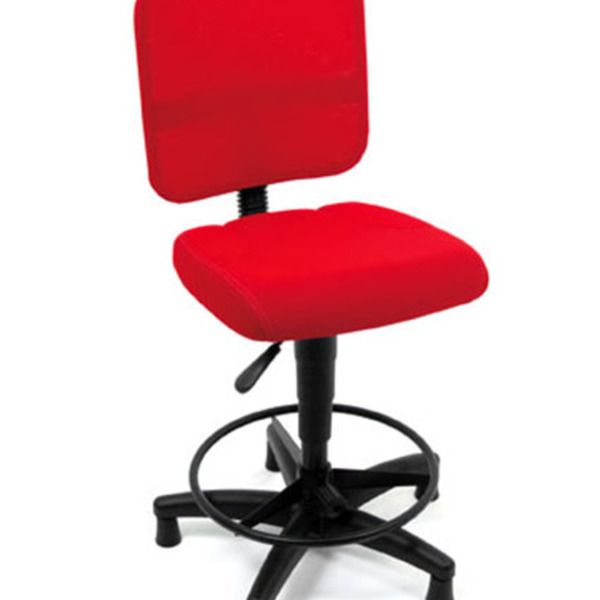 Poltrona Secretária Base Caixa Linha Tela Mesh Vermelho