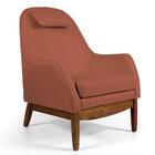 Poltrona Selena Base Madeira B-262 Veludo Telha - Domi