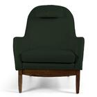 Poltrona Selena Base Madeira Veludo Verde