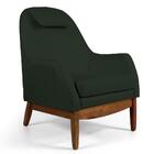 Poltrona Selena Base Madeira Veludo Verde