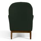 Poltrona Selena Base Madeira Veludo Verde