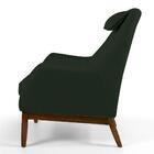 Poltrona Selena Base Madeira Veludo Verde