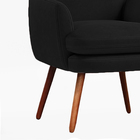 Poltrona Selena Suede Pés Palito Castanho C05 - D'rossi - Pre