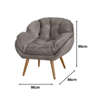 Poltrona Senior P Descanso Moderna Pés Palito Em Madeira - Ca