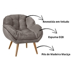 Poltrona Senior P Descanso Moderna Pés Palito Em Madeira - Ca
