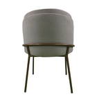 Poltrona Servia Dourado - Cinza Claro