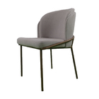 Poltrona Servia Dourado - Cinza Claro