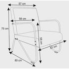 Poltrona Sevilha Cromada Veludo Preto