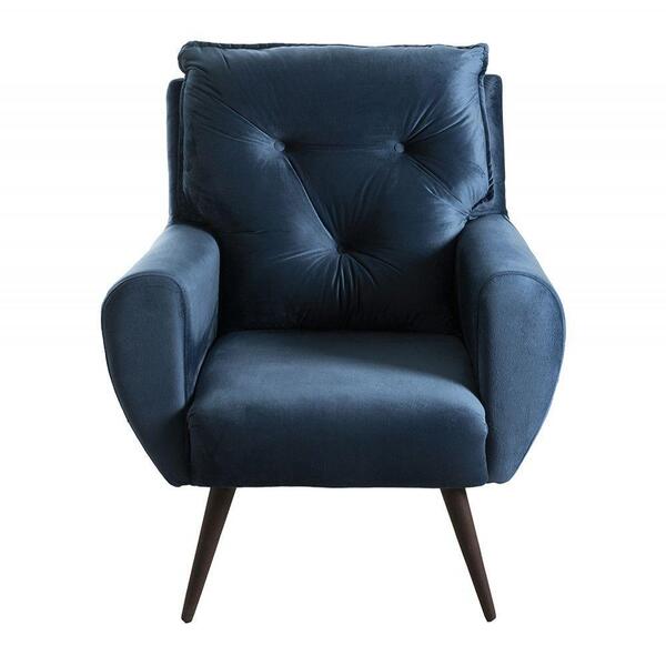 Poltrona Sevilha Veludo Kero Konforto Azul