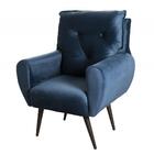 Poltrona Sevilha Veludo Kero Konforto Azul