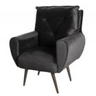 Poltrona Sevilha Veludo Kero Konforto Cinza