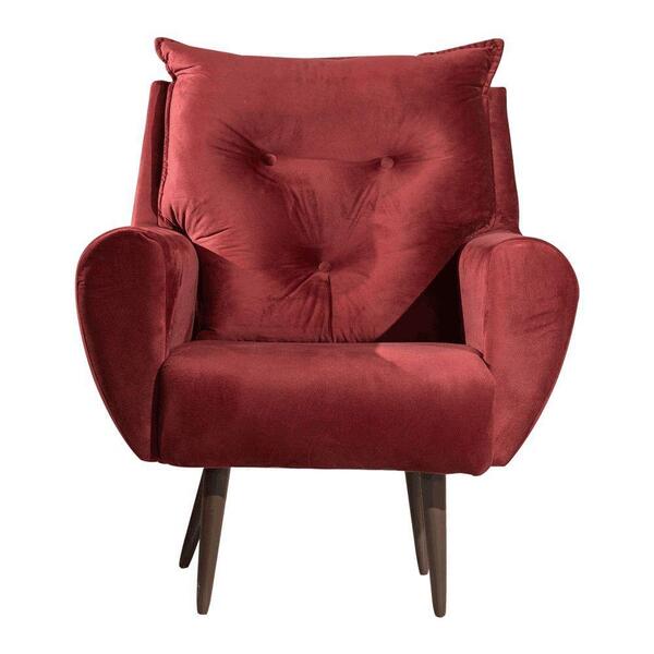 Poltrona Sevilha Veludo Kero Konforto Vinho