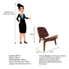 Poltrona Shell Corano Bordô - Doce Sonho Móveis