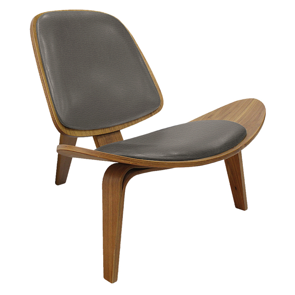 Poltrona Shell Corano Cinza - Amarena Móveis