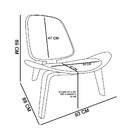 Poltrona Shell Corino Texturado Bege Base De Madeira Castanho
