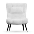 Poltrona Sher Corano Branco Pés Palito De Ferro - D'rossi