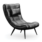 Poltrona Sher Corano Pés Palito De Ferro D03 - D'rossi - Preto