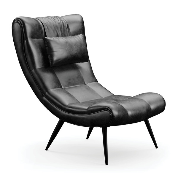 Poltrona Sher Corano Pés Palito De Ferro D03 - D'rossi - Preto