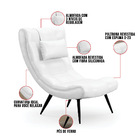 Poltrona Sher Facto Branco Dunas Pés Palito De Ferro - D'rossi