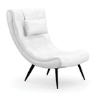 Poltrona Sher Facto Branco Dunas Pés Palito De Ferro - D'rossi