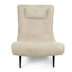 Poltrona Sher Suede Bege Pés Palito De Ferro D03 - D'rossi