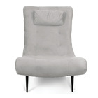 Poltrona Sher Suede Cinza Pés Palito De Ferro D03 - D'rossi