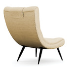 Poltrona Sher Veludo Luxo Off White A129 Pés Palito De Ferro