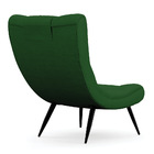 Poltrona Sher Veludo Luxo Verde A136 Pés Palito De Ferro - In