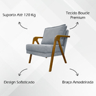 Poltrona Shine Decorativa Reforçada Para Sala Escritório Rece