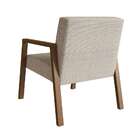 Poltrona Slim Algodão Bege E Nogueira