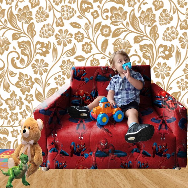 Poltrona Sofa Dois Lugares Infantil Dino Reforçada Quarto Sal